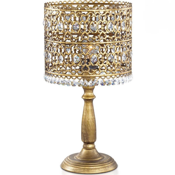 Odeon Light 2641/1T ODL14 241 "под бронзу"/хрусталь Н/лампа  E14 40W 220V Salona