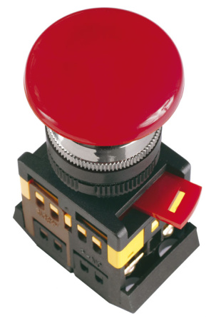 IEK Кнопка AEAL22 Грибокс фиксацией красный d22мм 240В 1з+1р BBG60-AEAL-K04