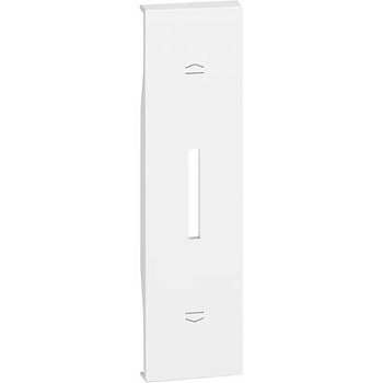 Bticino LN Лицевая панель для выключателей рольставней K4027 (горизонтальное размещение) 1 модуль, Белый KW06