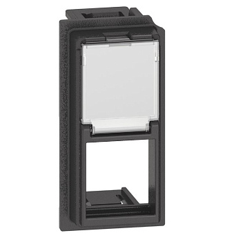 BT Living now Черный Лицевая панель для адаптеров Keystone RJ45 1 мод KG07K