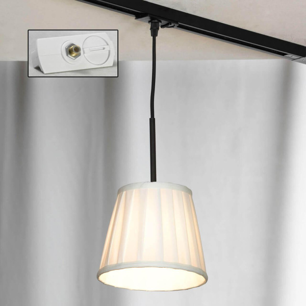 Lussole S.R.L Металл Черный /  Ткань трековый светильник однофазный E14 40W LSL-2916-01-TAW Lussole S.R.L Металл Черный /  Ткань трековый светильник однофазный E14 40W LSL-2916-01-TAW