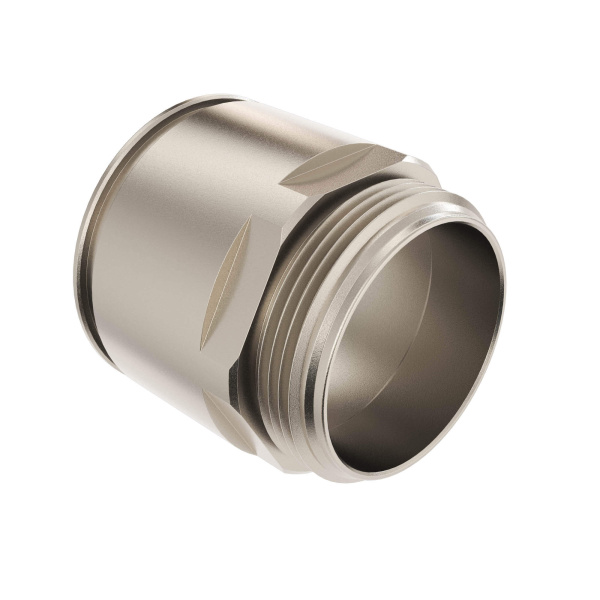 Купить DKC Муфта труба-коробка д.50мм, IP66/IP67, М50х1,5, никелированная латунь