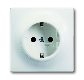 ABB BJE Impuls Белый бархат Розетка с/з 2CKA002011A3891