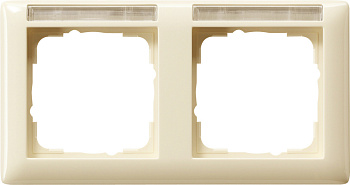 Gira Standard 55 Глянцевый кремовый Рамка 2-я гориз с полем для надписи 109201