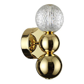 Odeon Light 5008/4WL L-VISION ODL23 419 золотой/прозрачный/металл/акрил Бра LED 4W 4000K 230Лм CRYSTAL