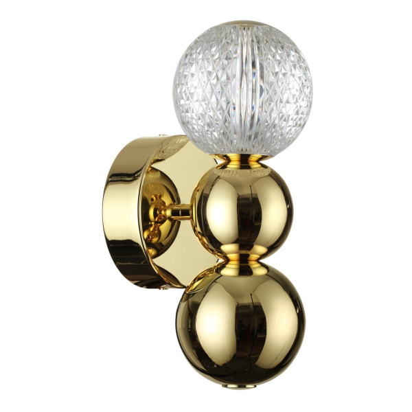 Odeon Light 5008/4WL L-VISION ODL23 419 золотой/прозрачный/металл/акрил Бра LED 4W 4000K 230Лм CRYSTAL