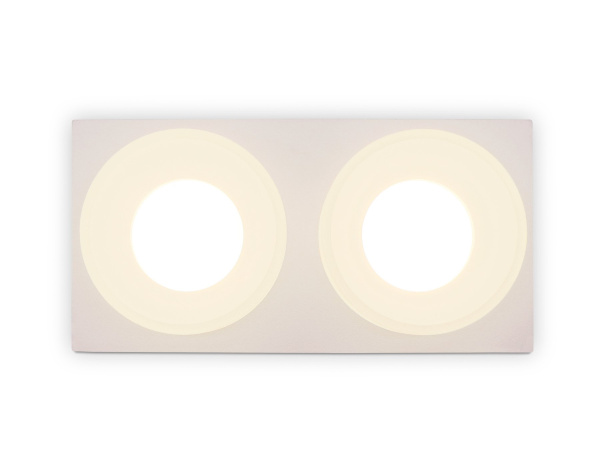 Купить Ambrella Встраиваемый точечный светильник с акрилом TN1317/2 SWH/FR белый песок/белый матовый GU5.3 182*92*45