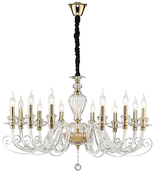 Wertmark WE170.12.303 Люстра подвесная Золото, Прозрачный E14 12*40W