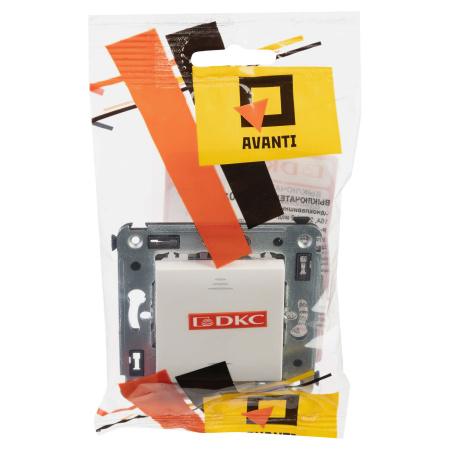 Купить DKC Выключатель одноклавишный в стену, "Avanti", "Белое облако"