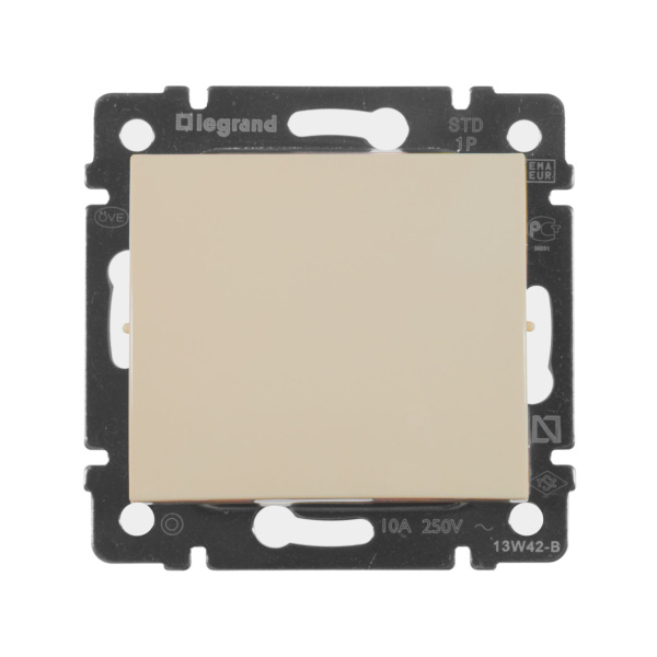 Купить Legrand Valena Крем Выключатель кнопочный 1-клавишный 774311