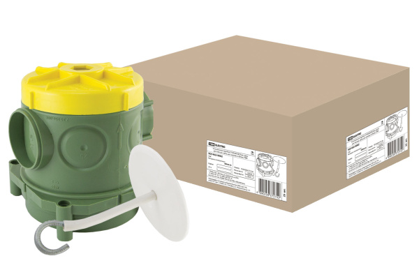 TDM Установочная коробка СП 82х80х90,5мм, крюк для люстры, гайка, для заливки в бетон, SQ1402-9002