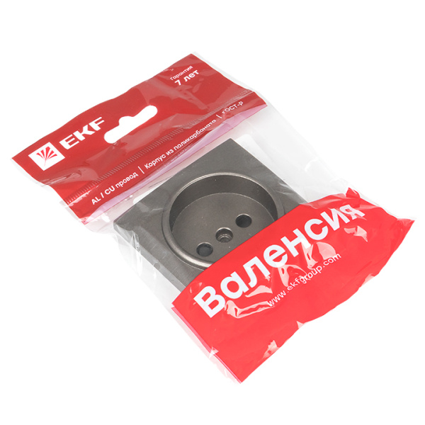 Купить EKF PROxima Валенсия лицевая панель розетки 1-местной б/з 10 А графит с защ. штор.