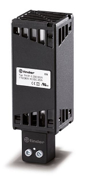 Finder Щитовые электронагреватели; электропитание 110…250В AC/DC; тепловая мощность 25Вт; установка на рейку 35мм; степень защиты IP20 7H5102300025