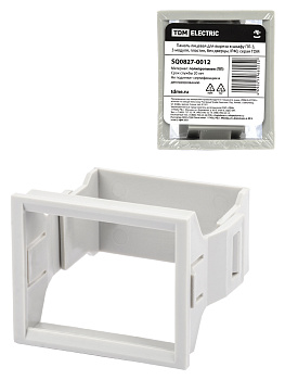 TDM Панель лицевая для выреза в шкафу ПЛ-3, 3 модуля, пластик, без дверцы, IP40, серая SQ0827-0012