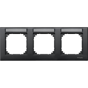 SE Merten SM Антрацит Рамка 3-ая с полем для надписи (MTN472314)