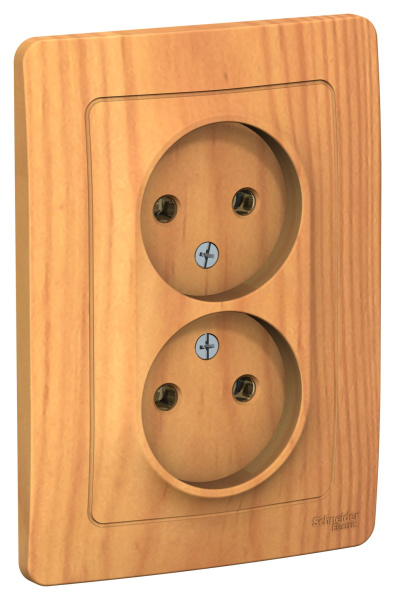 Купить Systeme Electric Blanca внутр Ясень Розетка 2-ая б/з без шторок, 16А, 250В