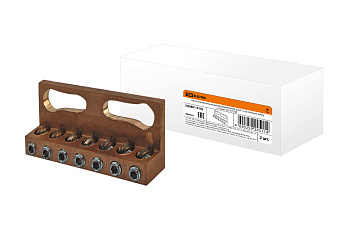 TDM Шина универсальная распределительная ШнУР 2 на плоскую шину 7x16мм2 450 А SQ0801-0102