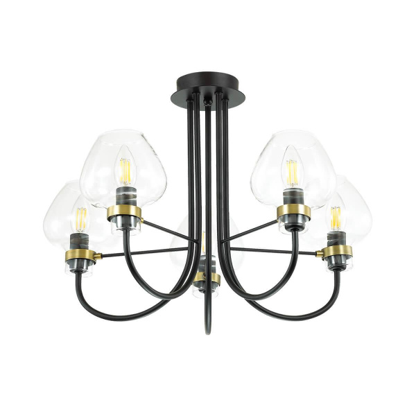 Купить Lumion 3708/5C LN18 137 чёрный Люстра потолочная E14 5*40W 220V ILONA