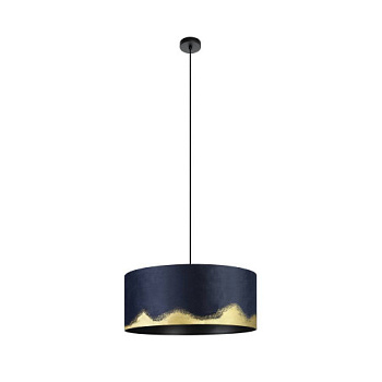 Eglo 39974 Подвесной потолочный светильник (люстра) CASUARITA, 1x40W, E27, H1500, Ø530, сталь, черный/текстиль, синий, золотой Eglo 39974 Подвесной потолочный светильник (люстра) CASUARITA, 1x40W, E27, H1500, Ø530, сталь, черный/текстиль, синий, золотой