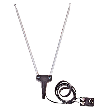 ТВ-Антенна комнатная телескопическая, 4 секции, с адаптером "Усы" (модель RX-107-4) Rexant 34-0107-4