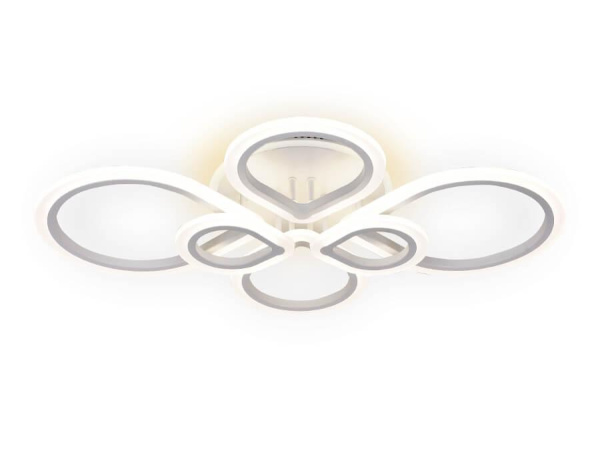 Ambrella Потолочный светодиодный светильник с пультом и подсветкой FA522/6 WH белый 160W+28W 820*650*120 (ПДУ РАДИО 2.4)