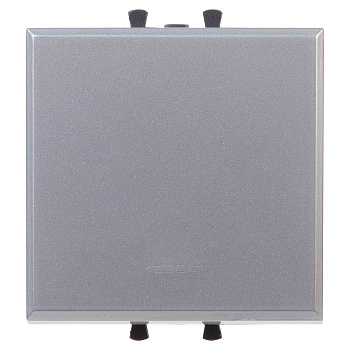 DKC Кнопка одноклавишная модульная, "Avanti", "Закаленная сталь", 2 модуля