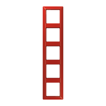 JUNG Рамка 5-кратная для вертикальной и горизонтальной установки термопласт, красная AS585BFRT