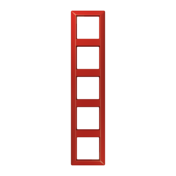 JUNG Рамка 5-кратная для вертикальной и горизонтальной установки термопласт, красная AS585BFRT