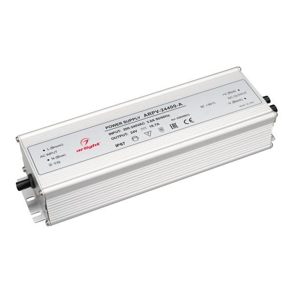 Arlight Блок питания ARPV-24400-A (24V, 16.7A, 400W) (IP67 Металл, 3 года) 026456(1)