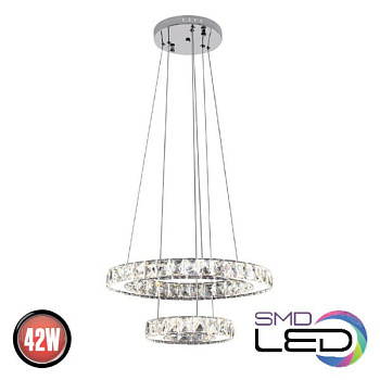 Horoz Electric 019-023-0042 42W 4000K 180-260V ХРУСТАЛЬ Светодиодная люстра QUASAR-42 HRZ00002457