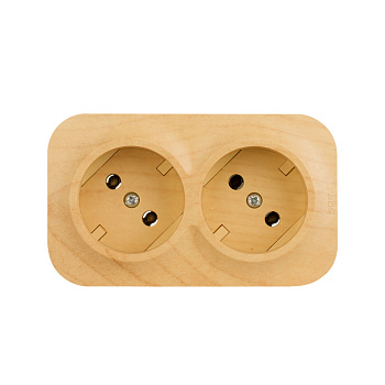 Legrand Quteo IP 20 Дерево Розеточный блок с предварительным подключением 2 x 2К без шторок - 16 A - 250 В~ 782281