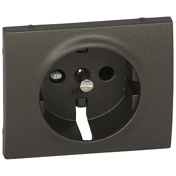 Legrand Galea Life Темная Бронза Накладка розетки с/з, с защитными шторками 771221