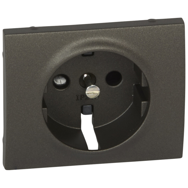 Legrand Galea Life Темная Бронза Накладка розетки с/з, с защитными шторками 771221