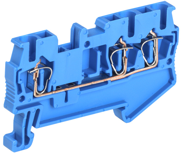 IEK Клемма пружинная КПИ 3в-2,5 3 вывода 31А синий