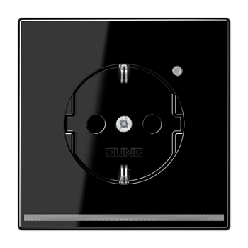 JUNG SCHUKO-розетка с LED подсветкой, чёрный LS1520-OSWLNW