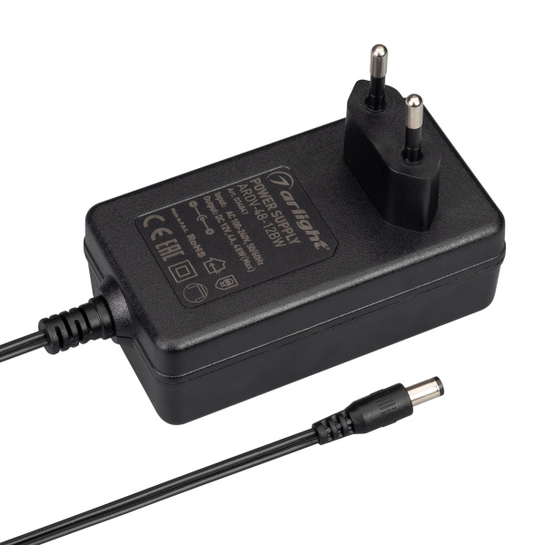 Arlight Блок питания ARDV-48-12BW (12V, 4.0A, 48W) (Адаптер, 3 года) 034847