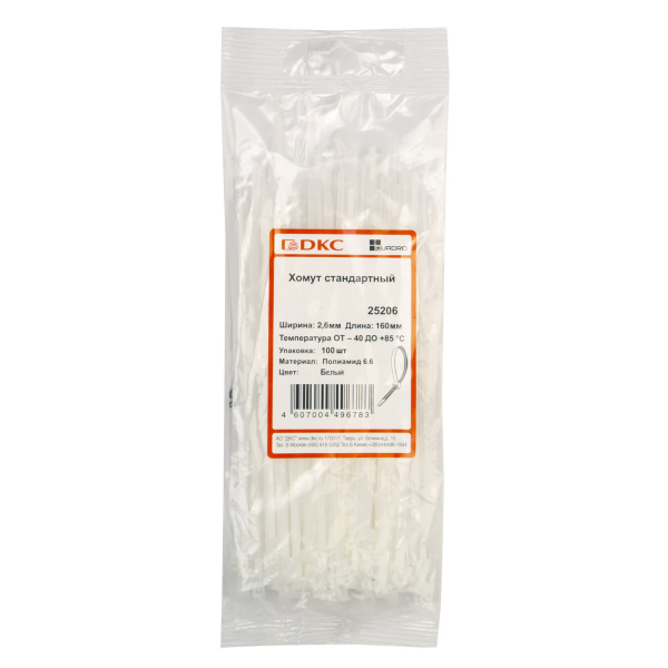 Купить DKC Хомут P6.6 стандартный, белый, 2,6x160