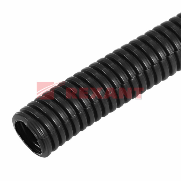 Труба автомобильная гофрированная 19,2 мм ПП 50 м разрезная Rexant 15-1950