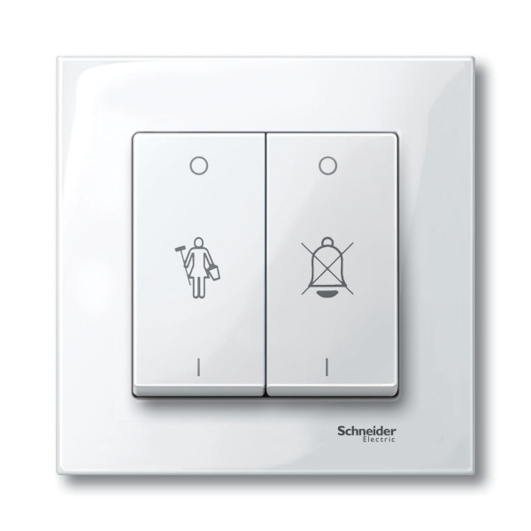 Купить SE Merten SM Полярно-Бел Две клавиши с маркировкой «перечёркнутый звонок» и «горничная» (MTN432619)