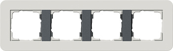 Gira E3 Светло-серый/Антрацит Рамка 4-ая 0214421