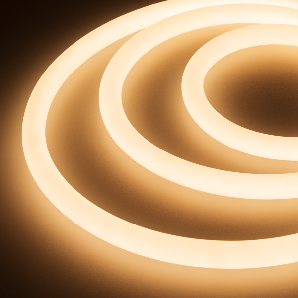 Купить Arlight Лента герметичная MOONLIGHT-TOP-A336-D18mm 24V Warm3000 360deg (14.4 W/m, IP65, 2835, 5m, wire x1) (-) 038754