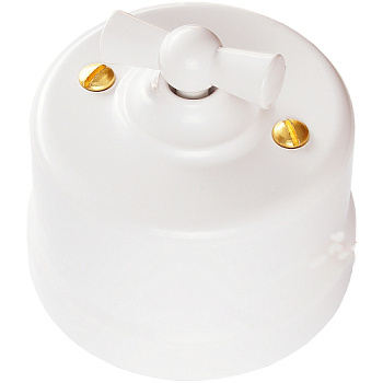 BIRONI Лизетта Пластик Белый Выключатель 2-кл B1-202-21