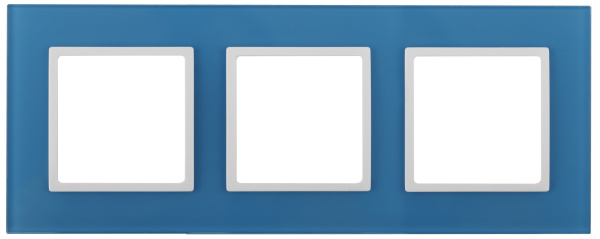 ЭРА 14-5103-28 Elegance Голубой/белый Стекло Рамка 3-ая