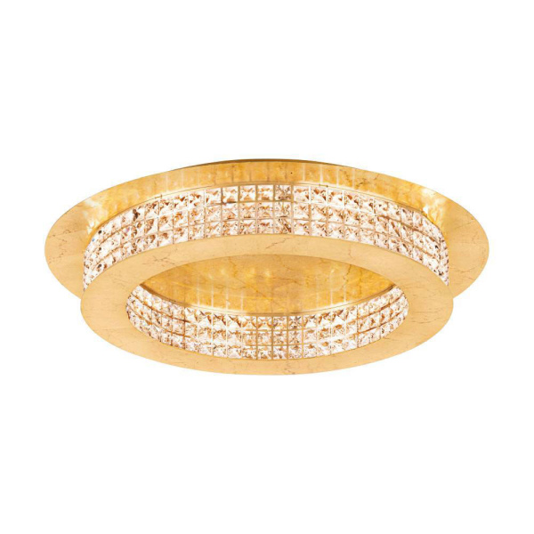 Eglo 39406 Светодиодный потолочный светильник PRINCIPE димм., 14х3,2W(LED), H105, ?700, сталь, золото/хрусталь