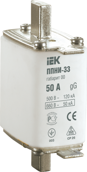 Купить IEK Плавкая вставка предохранителя ППНИ-39, габарит 3, 630А