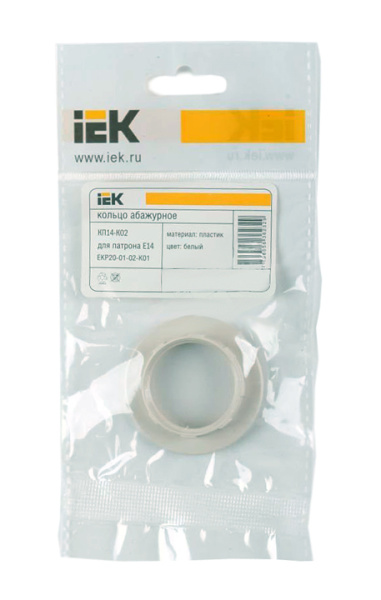 Купить IEK Кольцо к патрону, пластик, Е14, белый