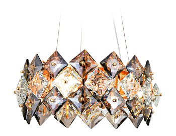 Ambrella Подвесная люстра с хрусталем TR5185/4 GD/CL/SM золото/прозрачный/дымчатый E14/4 max 40W D450*1600 Ambrella Подвесная люстра с хрусталем TR5185/4 GD/CL/SM золото/прозрачный/дымчатый E14/4 max 40W D450*1600