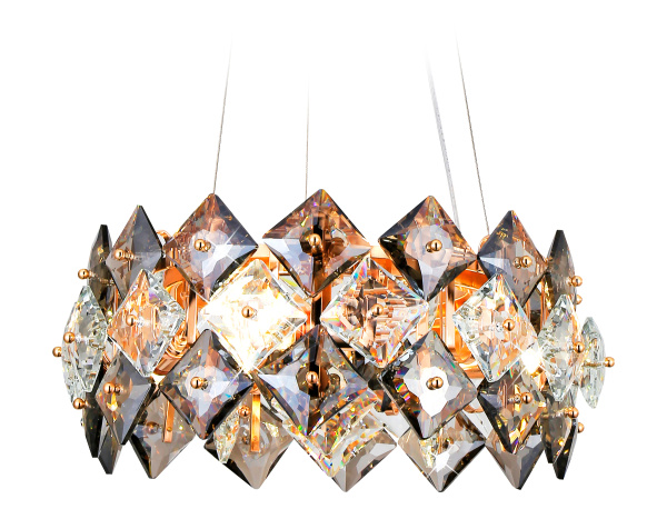 Ambrella Подвесная люстра с хрусталем TR5185/4 GD/CL/SM золото/прозрачный/дымчатый E14/4 max 40W D450*1600 Ambrella Подвесная люстра с хрусталем TR5185/4 GD/CL/SM золото/прозрачный/дымчатый E14/4 max 40W D450*1600