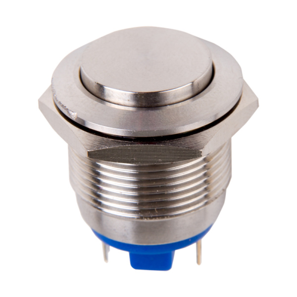 Кнопка антивандальная Ø19 Б/Фикс (2с) (ON)-OFF выпуклая Rexant 36-3412