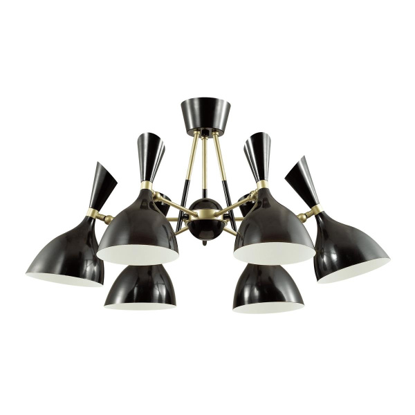 Odeon Light 4665/6C ODL20 430 золотой/черный Люстра потолочная E14 6*40W 220V RASTO